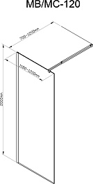 DTO Душевая перегородка MB 120 Black – фотография-6