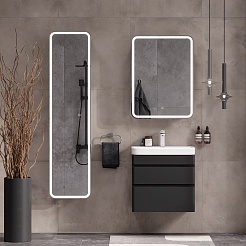 Equil Зеркальный шкаф Eltoro 60 R чёрный софт – фотография-8