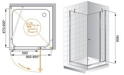 Cezares Душевой уголок TRIUMPH-D-A-12-90-C-Cr-R – фотография-3
