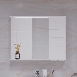 Volna Зеркальный шкаф Joli 80 R белый – фотография-3