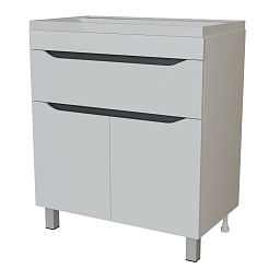 Mixline Тумба под раковину Лайн 70 1 ящик белая – фотография-1