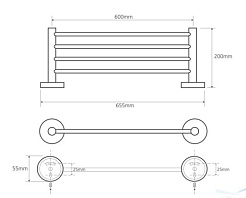 Bemeta Полка для полотенца Omega 104105082 – фотография-2