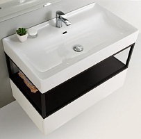 Cezares Тумба и каркас с раковиной Cadro 120 Bianco, раковина TECLA