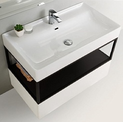 Cezares Тумба и каркас с раковиной Cadro 120 Bianco, раковина TECLA – фотография-1