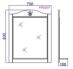 Aqwella Зеркало для ванной Франческа 75 – фотография-4
