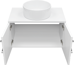 Misty Тумба под раковину Ярина 80 подвесная белая – фотография-4