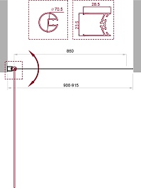 BelBagno Шторка на ванну 90/150 UNO-V-1-90/150-C-Cr – фотография-3