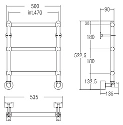 Margaroli Полотенцесушитель Sole 440 хром – фотография-2