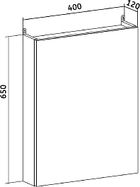 Runo Зеркальный шкаф Лада 40 дуб серый – фотография-4