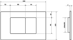 Ceruttispa Клавиша смыва CR03MG матовое золото – фотография-3