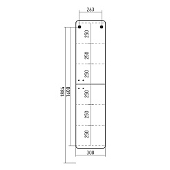 Mixline Пенал для ванной Того 30 капучино – фотография-2