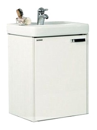 Акватон Тумба с раковиной "Йорк 50 М" белый/выбеленное дерево – фотография-1