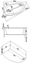 Bas Акриловая ванна Вектра 150 L – фотография-7