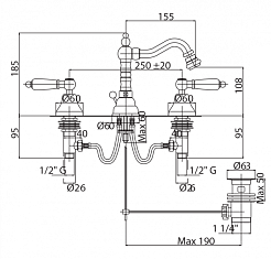 Cezares Смеситель DIAMOND-BBS2-01-Sw-N для биде – фотография-2