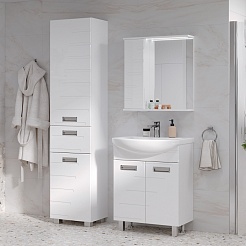 Volna Шкаф пенал Joli 40 белый – фотография-5