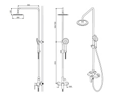 Excellent Душевая система RAIN OXALIA AREX.9081CR – фотография-2
