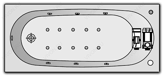 Kolpa San  Комплект гидро-аэромассажа Kolpa San Tamia Superior (массаж: боковой, аэромассаж) – фото, картинка, фотография-1