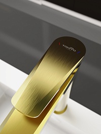 Tokito Смеситель для раковины KIN брашированное золото TOK-KIN-1012 – фотография-8