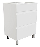 Mixline Тумба с раковиной Брикс 60 с 2 ящиками белая