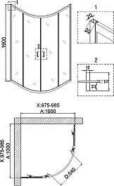 Niagara Душевой уголок Nova NG-6807-08 Black – фотография-2