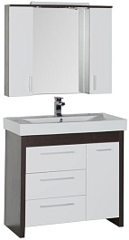 Aquanet Комплект Мебели "Тиана 100" венге, с корзиной (172818) – фотография-1