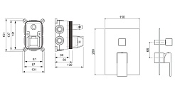 Aquatek Встраиваемый смеситель для душа и ванны Либра AQ1647MB матовый черный – фотография-2