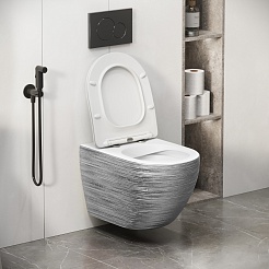 Grossman Унитаз подвесной Color GR-4411SWS серебро – фотография-4