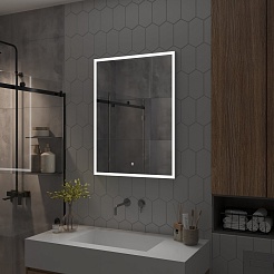 Continent Зеркало Frame White Led 700x1000 – фотография-8