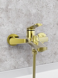 Tokito Смеситель для ванны KIN брашированное золото TOK-KIN-1014 – фотография-4