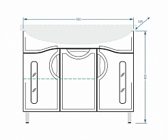 Stella Polare Тумба с раковиной Сильва 100 – фотография-4