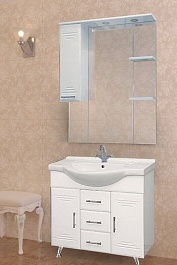 Misty Мебель для ванной Флори 85 L с Б/К – фотография-6