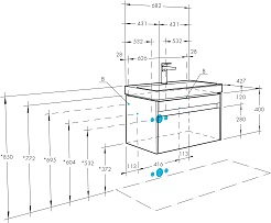 Акватон Тумба под раковину Марти 70 белый/дуб эндгрейн – фотография-6