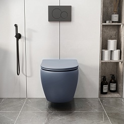 Grossman Унитаз подвесной Color GR-4411BSMS-21 голубой матовый – фотография-8