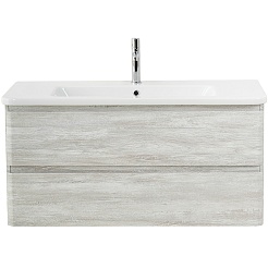 BelBagno Тумба с раковиной Albano-Cer 105 подвесная Rovere Vintage Bianco – фотография-2