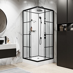 Niagara Душевая кабина Standart 100x100 R черная – фотография-4