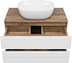 Brevita Тумба под раковину Dakota 80 подвесная дуб галифакс олово/белая – фотография-11