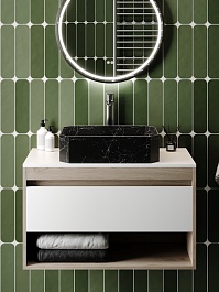 Teymi Раковина накладная Netta 50 T51204 черный мрамор – фотография-8