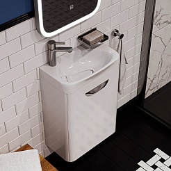 Volna Тумба с раковиной Mini 40 подвесная белая – фотография-3