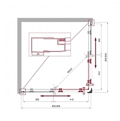 BelBagno Душевой уголок Uno 85/85 UNO-195-A-2-85-C-Cr стекло прозрачное – фотография-3