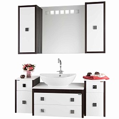 Водолей Тумба подвесная "Сильвия 25" R белый/венге – фотография-3