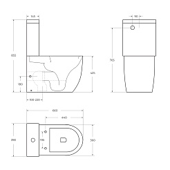 BelBagno Чаша унитаза Sfera-R BB2141CPR безободкового – фотография-2