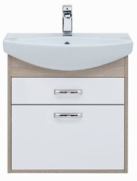 Aquanet Мебель для ванной "Грейс 65" 2 ящика, дуб сонома – фотография-3