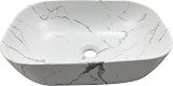 Ceruttispa Раковина накладная 45.5 CR8215MMW мрамор белый матовый