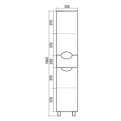 Mixline Пенал для ванной Кассиопея 35 – фотография-2