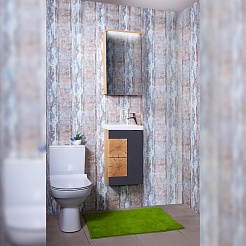 Бриклаер Тумба с раковиной Форест 40 дуб золотой/антрацит – фотография-4