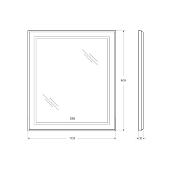 BelBagno Зеркало SPC-KRAFT-700-800-LED-TCH-WARM – фотография-10