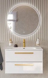 BelBagno Мебель для ванной Eco Cer-N 80 CZR-8095-80 bianco opaco ручки сатиновое золото – фотография-1
