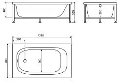 BelBagno Акриловая ванна BB101-130-70 – фотография-3