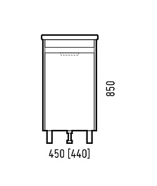 Corozo Тумба с раковиной напольная Остин 45, сонома – фотография-5