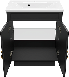 Misty Мебель для ванной Амбра 70 черная матовая – фотография-5